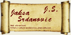 Jakša Srdanović vizit kartica